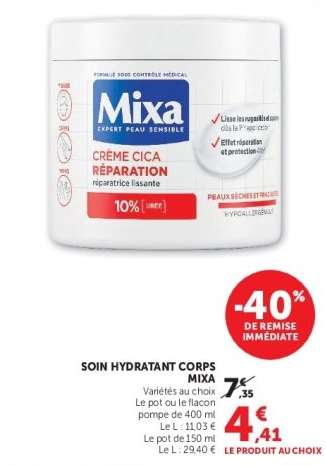 Soin Hydratant Corps Mixa