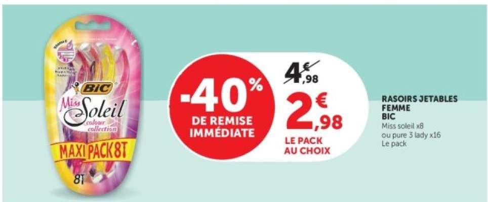 RASOIRS JETABLES FEMME BIC