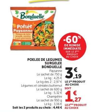 Poelee de Legumes Surgelée Bonduelle