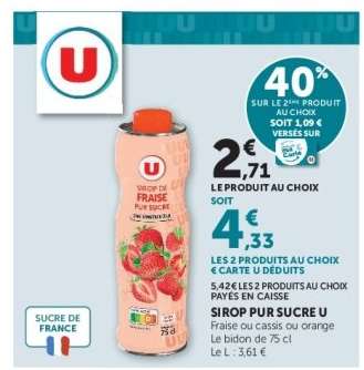 SIROP PUR SUCRE U