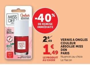 VERNIS A ONGLES COULEUR ABSOLUE MISS DEN PARIS