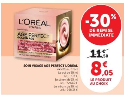 Soin Visage Age Perfect L'Oréal