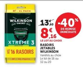 RASOIRS JETABLES “WILKINSON”