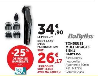 TONDEUSE MULTI-USAGES 6 EN 1 BABYLISS