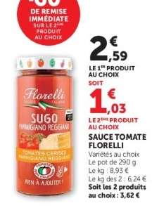 SAUCE TOMATE "FLORELLI"