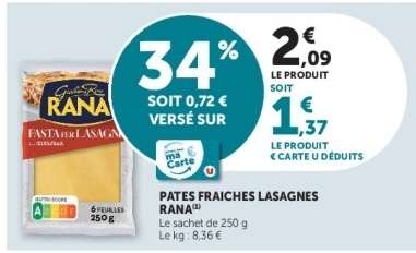 Pâtes fraîches lasagnes Rana