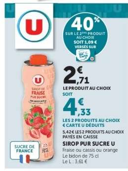 SIROP PUR SUCRE U