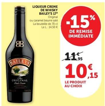 Liqueur Creme de Whisky Bailey's 17°