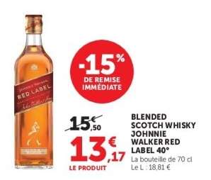 Blended Scotch Whisky Johnnie Walker Red Label 40°