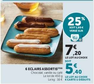 6 Éclairs Assortis