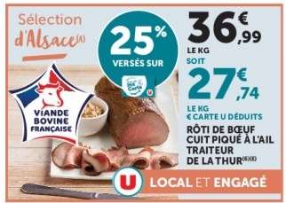 RÔTI DE BŒUF CUIT PIQUÉ À L'AIL TRAITEUR DE LA THUR