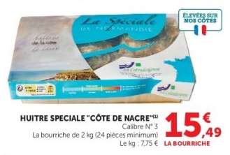 HUÎTRE SPÉCIALE CÔTE DE NACRE