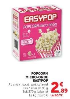 POPCORN MICRO-ONDE EASYPOP