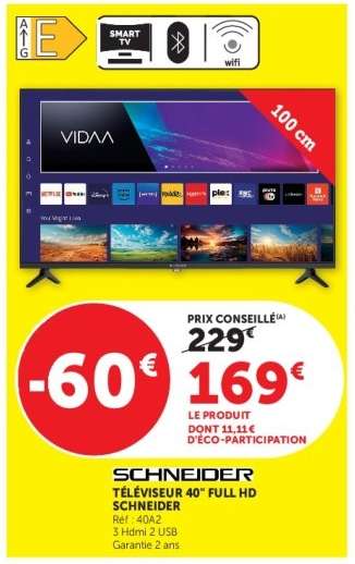 SCHNEIDER TÉLÉVISEUR 40" FULL HD