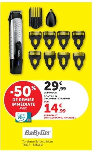BaByliss Tondeuse Barbe Lithium T812E