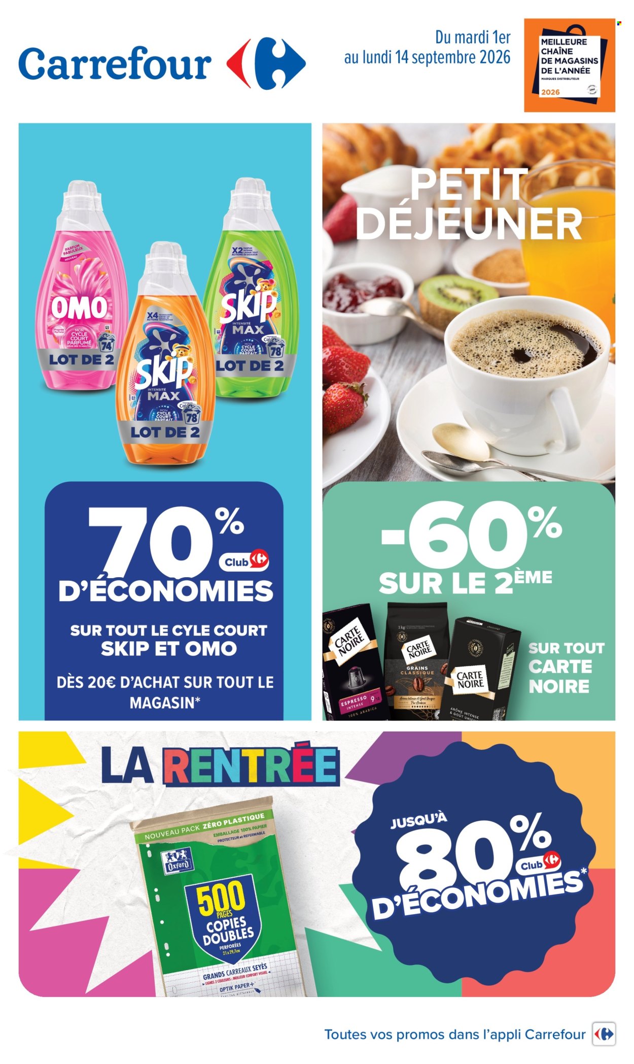 Catalogue Carrefour Hypermarchés - 01/09/2026 - 14/09/2026. Page 1