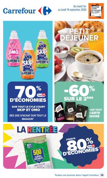 Catalogue Carrefour Hypermarchés - 01/09/2026 - 14/09/2026.