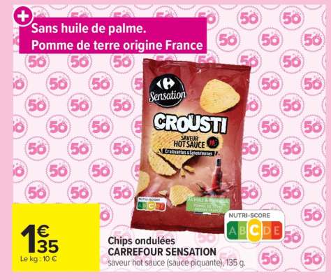 Chips ondulées CARREFOUR SENSATION