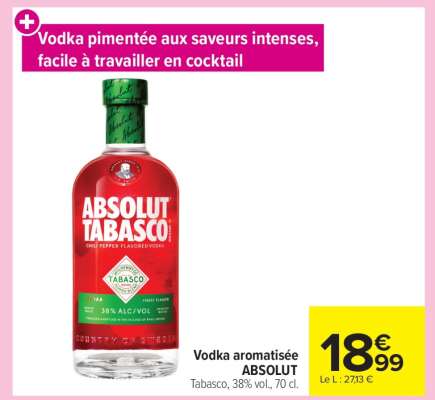 Vodka aromatisée ABSOLUT