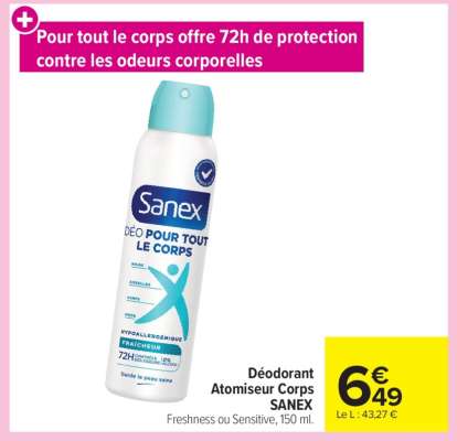 Déodorant Atomiseur Corps SANEX