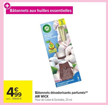 Bâtonnets désodorisants parfumés AIR WICK