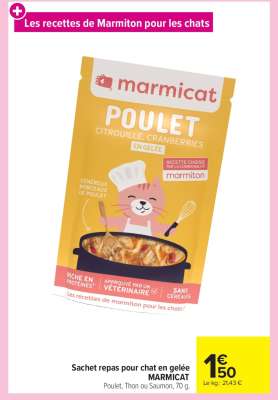 Sachet repas pour chat en gelée MARMICAT