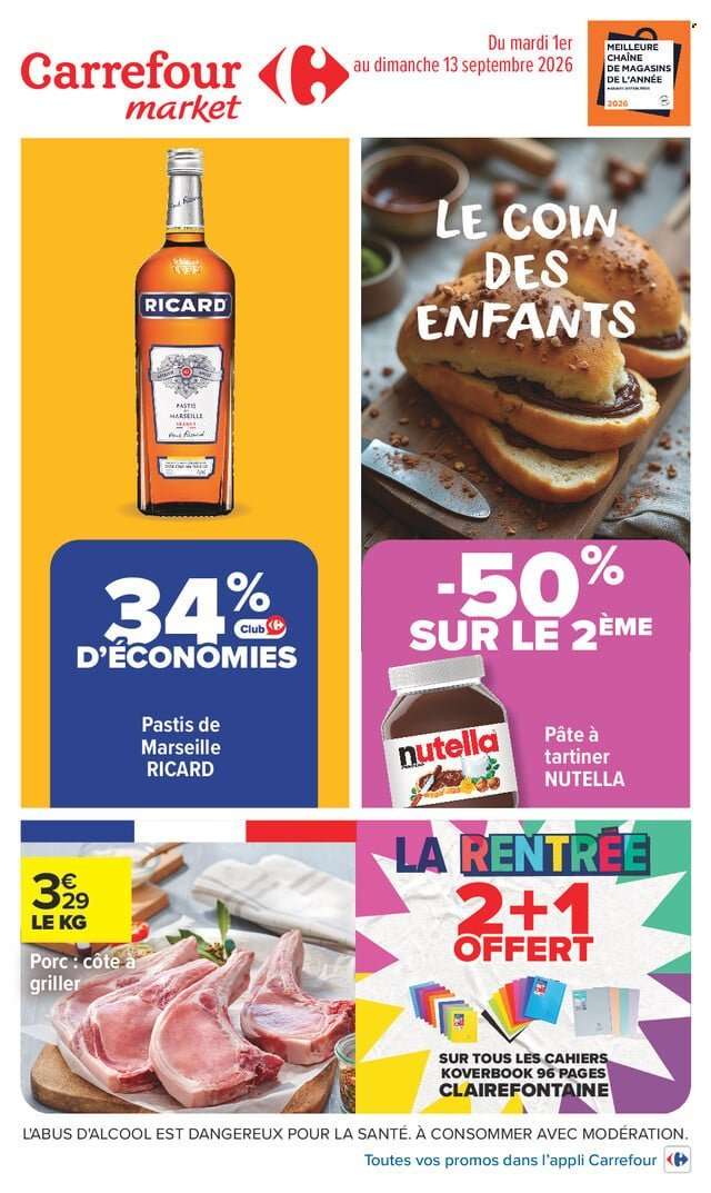 Catalogue Carrefour Market - 01/09/2026 - 13/09/2026.