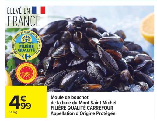 Moule de bouchot de la baie du Mont Saint Michel