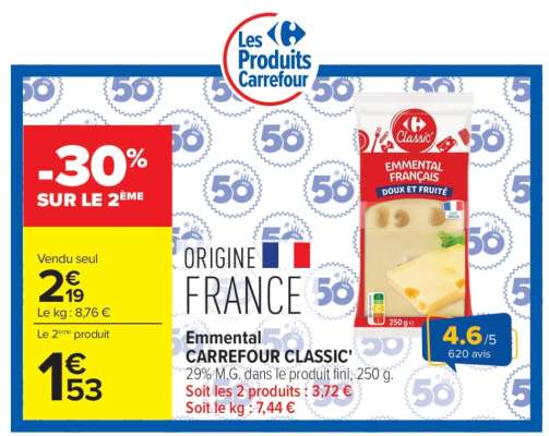 Emmental CARREFOUR CLASSIC'