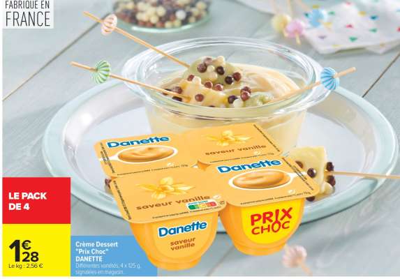 Crème dessert "Prix choc"