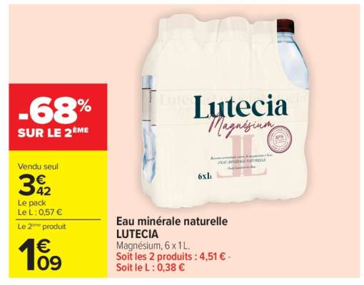 Eau Minérale Naturelle 'Lutécia'