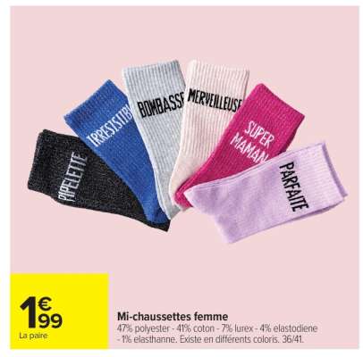 Mi-chaussettes femme