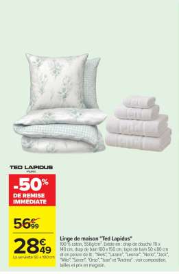 Linge de maison 'Ted Lapidus'