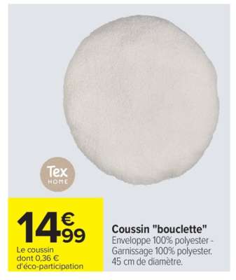 Coussin "bouclette"