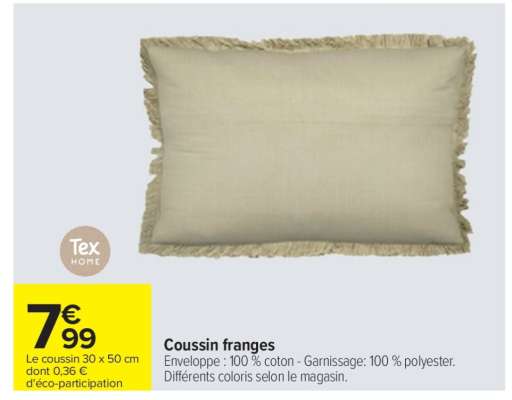 Coussin franges