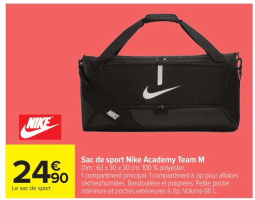 Sac de sport Nike Academy Team M