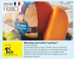 Mimolette demi vieille 7 portions