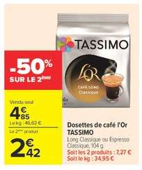 Dosettes de café L’Or TASSIMO
