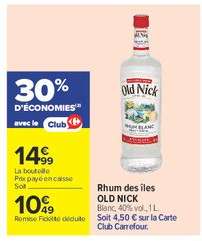 Rhum des îles OLD NICK