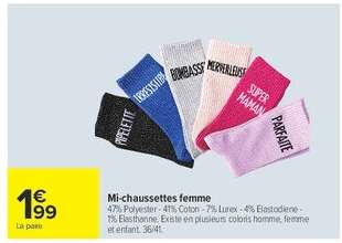 Mi-chaussettes femme