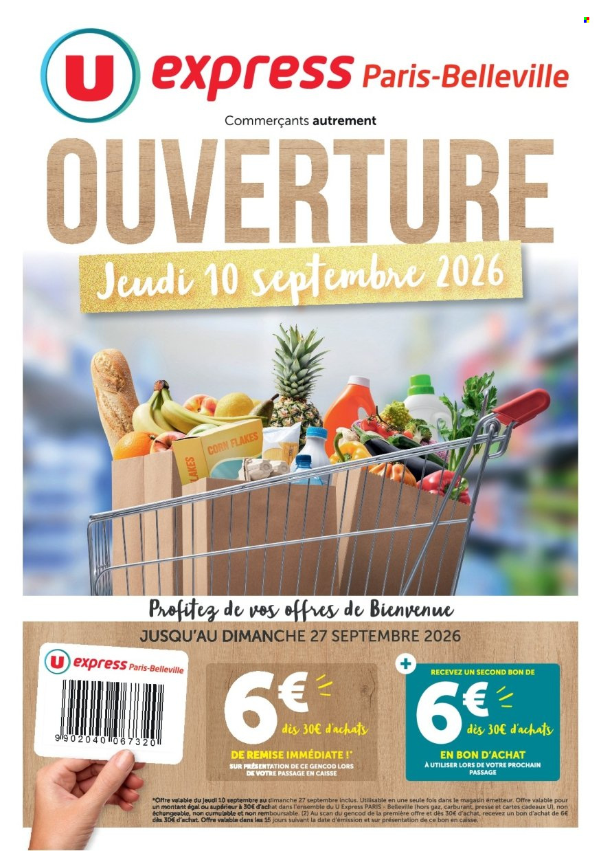 Catalogue U express - 07/09/2026 - 27/09/2026. Page 1