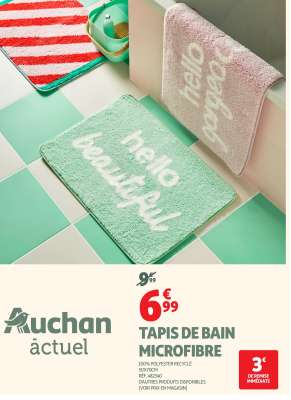 TAPIS DE BAIN MICROFIBRE