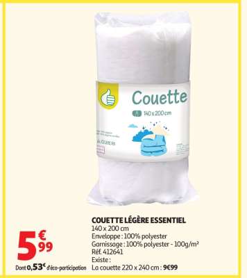 COUETTE LÉGÈRE ESSENTIEL