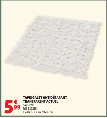 TAPIS GALET ANTIDÉRAPANT TRANSPARENT ACTUEL