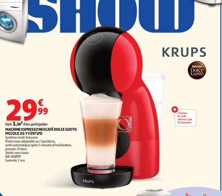 MACHINE ESPRESSO NESCAFÉ DOLCE GUSTO PICCOLO XS YY5971FD