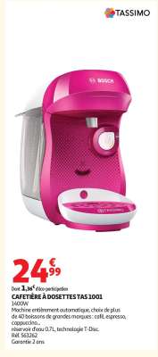 CAFETIÈRE À DOSETTES TAS 1001