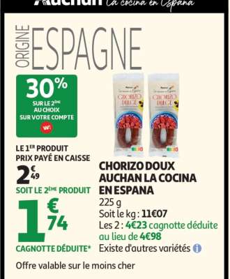 Chorizo Doux Auchan La Cocina En Espana