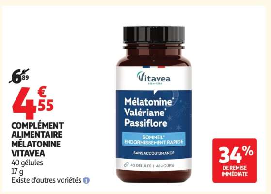 COMPLÉMENT ALIMENTAIRE MÉLATONINE VITAVEA