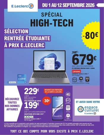 Catalogue E.Leclerc - 01/09/2026 - 12/09/2026.