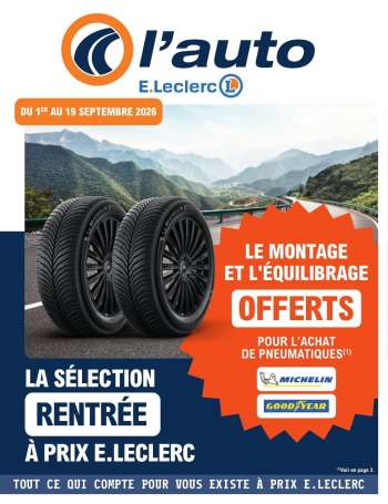 Catalogue E.Leclerc - 01/09/2026 - 19/09/2026.